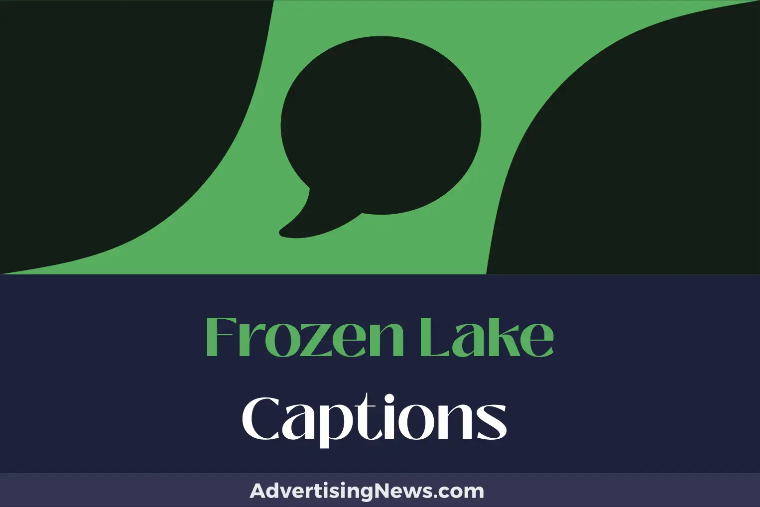 frozen lake captions