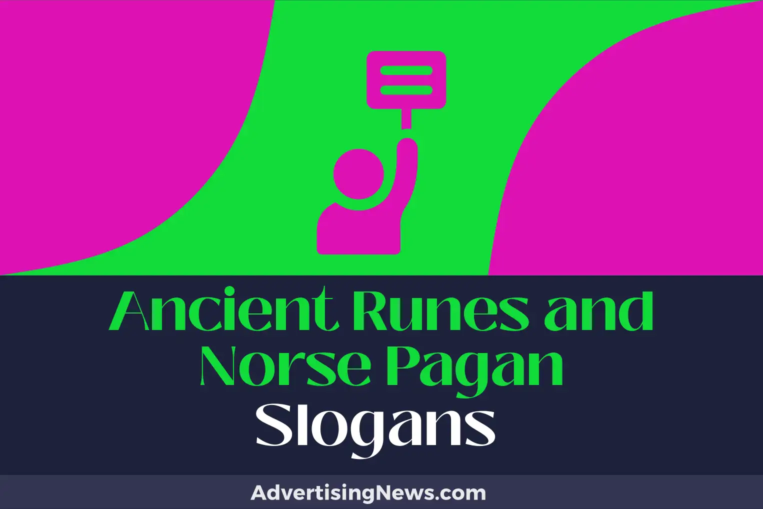 ancient runes and norse pagan slogans