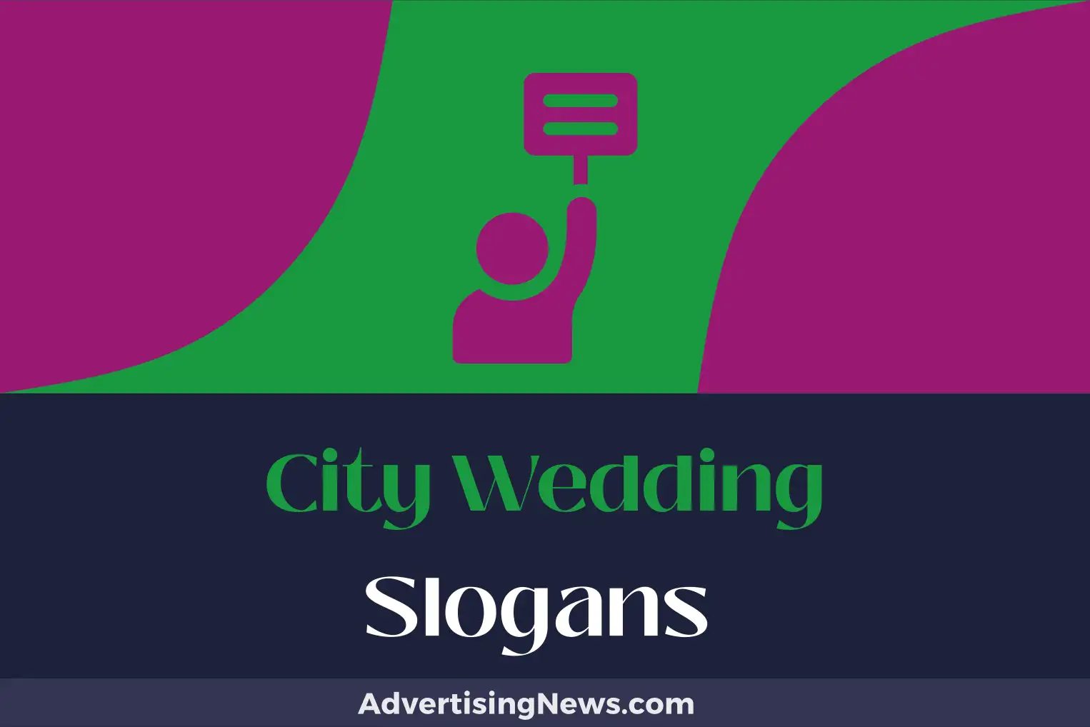 city wedding slogans